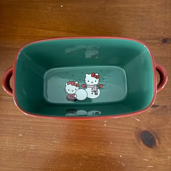 Hello Kitty Teal and White Ceramic Plate - Picture 2 of 3